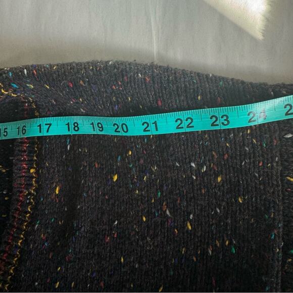 Vintage Cardigan Plaid Prep Argyle Thick Wool blend Button Small 80s - Picture 12 of 16